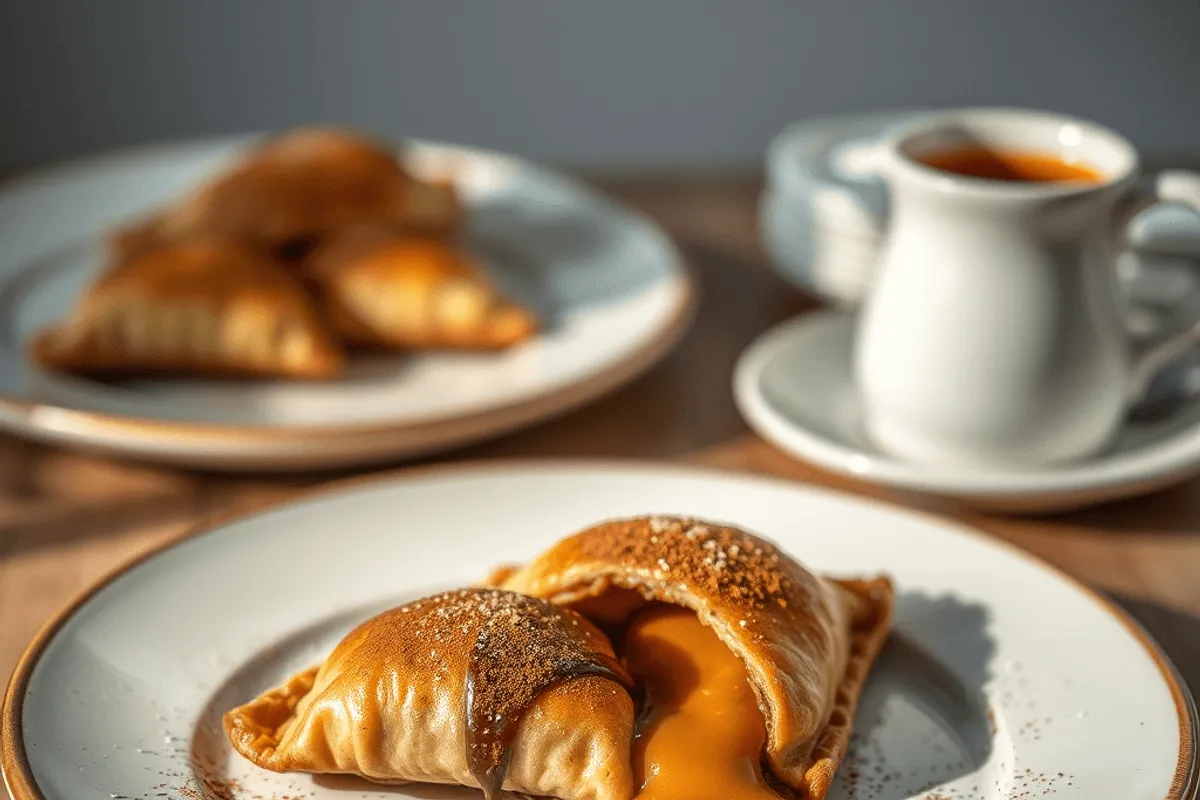 Empanadas de chocolate horneadas con azúcar y canela