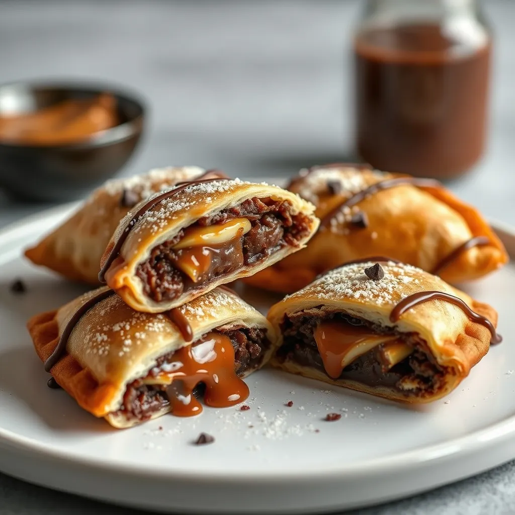 Empanadas de chocolate horneadas con azúcar y canela