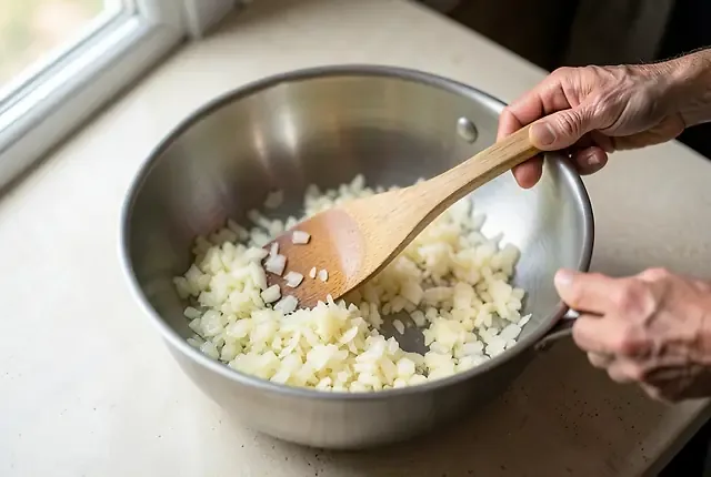 Paso 2: Pochar cebolla