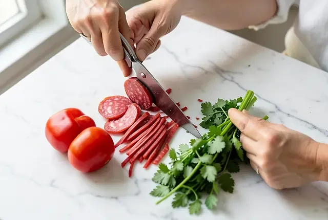 Paso 3: Cortar ingredientes