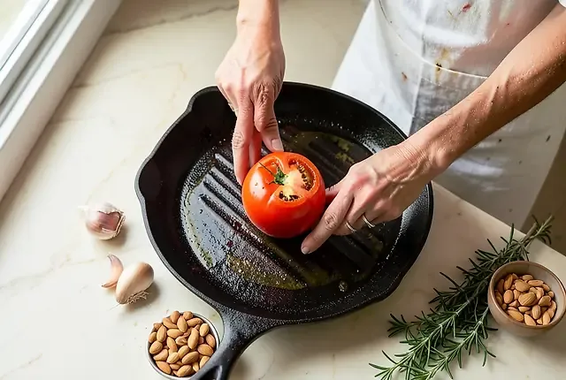 Paso 3: Voltear tomate